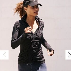 NWT FP MovementWonderland Quarter-Zip Knit Top